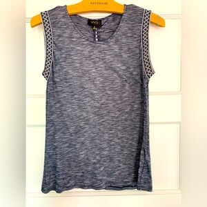 W5 navy heather tank top, size M